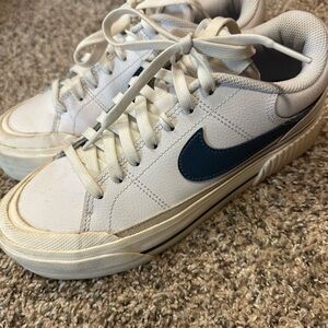 Nike White and Navy Sneakers